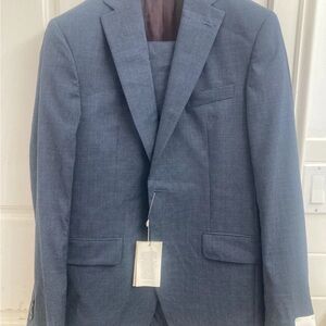 Brand New Jack Victor Men's Blue with Burgundy Houndstooth 38R suit